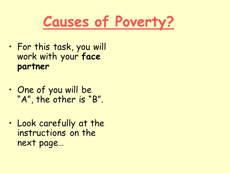 Causes of Poverty.
