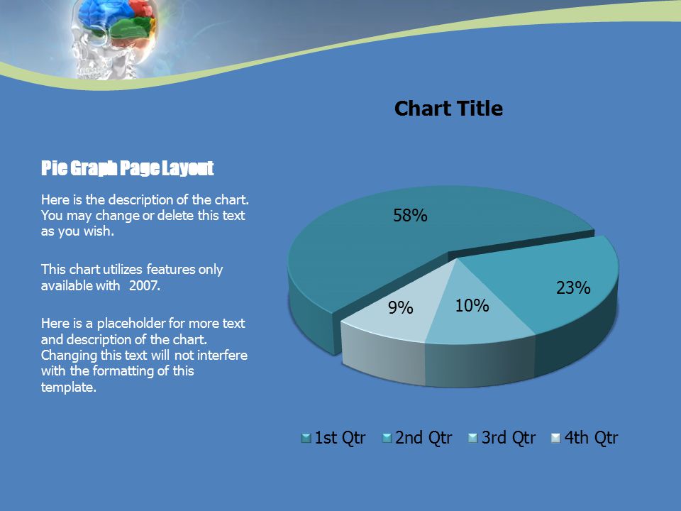 Pie Graph Page Layout Here is the description of the chart.