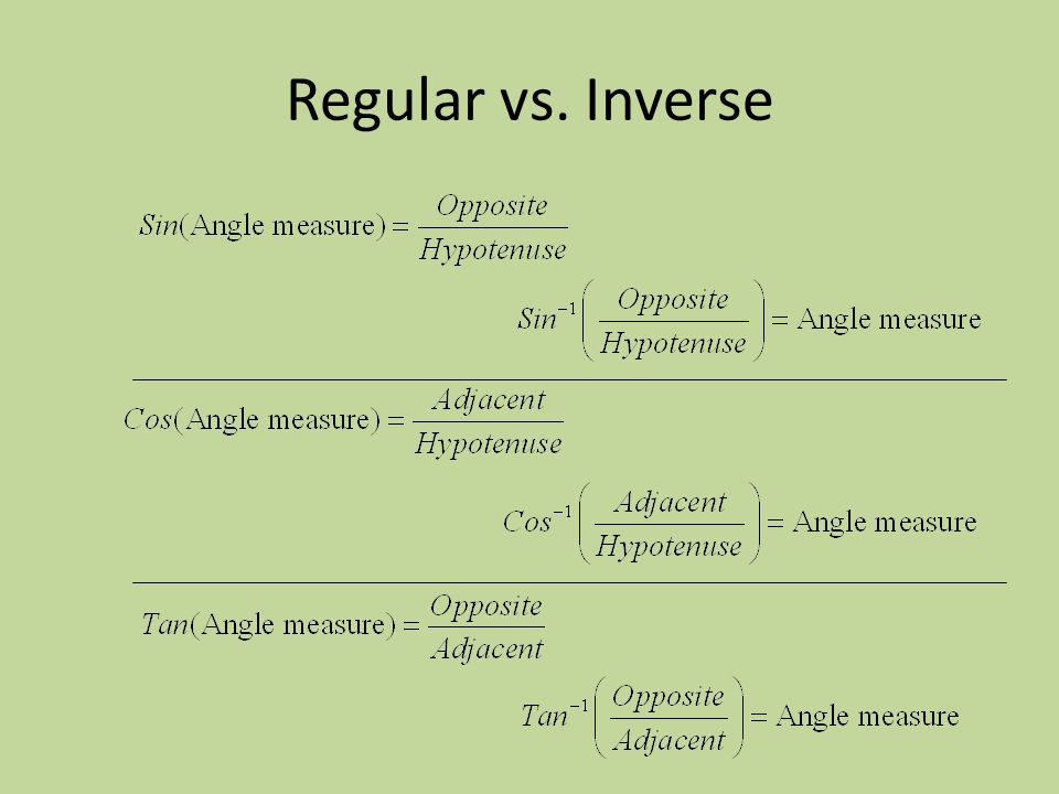 Regular vs. Inverse