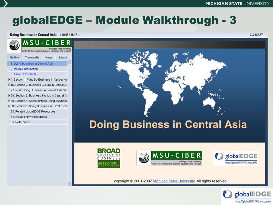 globalEDGE – Module Walkthrough - 3
