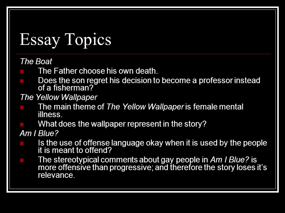 Essaytopics