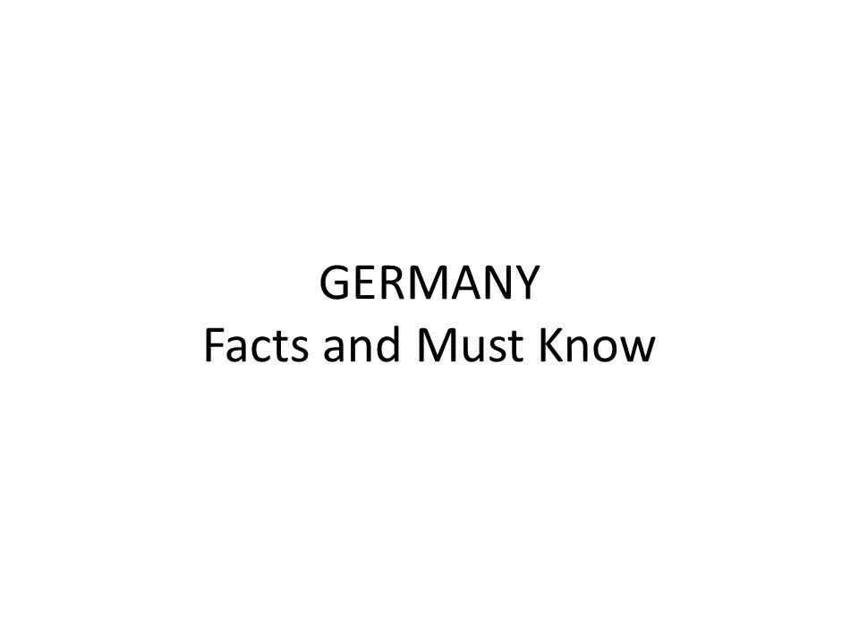 GERMANY Facts and Must Know