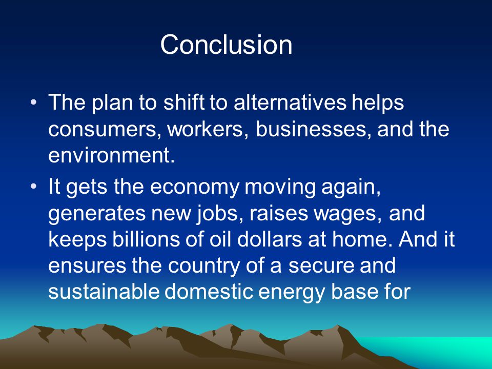The plan to shift to alternatives helps consumers, workers, businesses, and the environment.