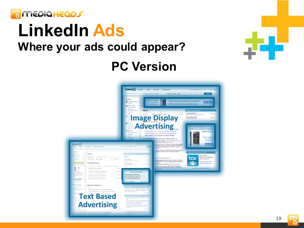 19 PC Version LinkedIn Ads Where your ads could appear