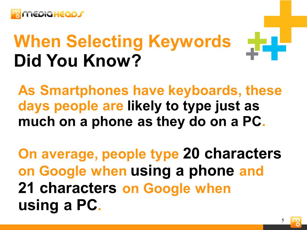 5 When Selecting Keywords Did You Know.