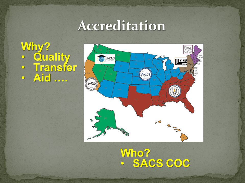 Why QualityQuality TransferTransfer Aid ….Aid …. Who SACS COCSACS COC