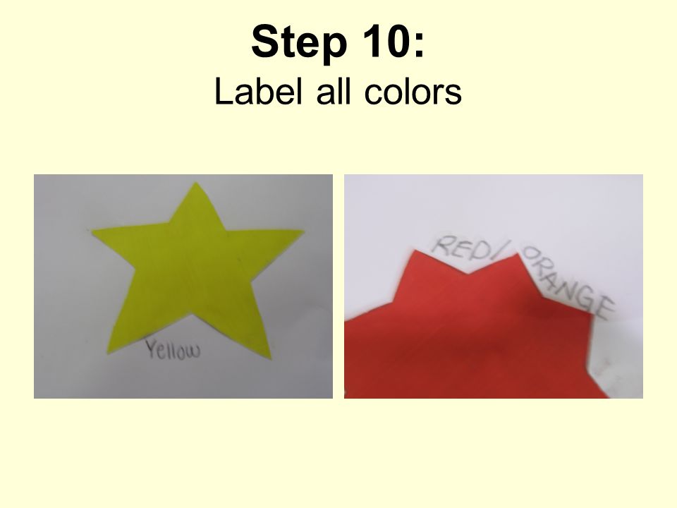 Step 10: Label all colors