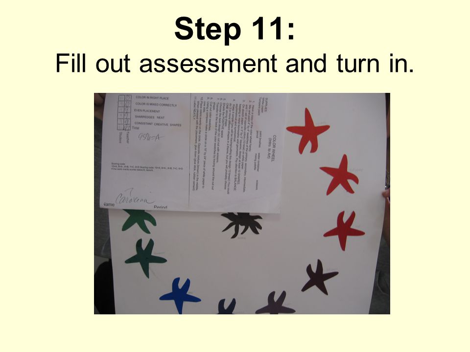 Step 11: Fill out assessment and turn in.