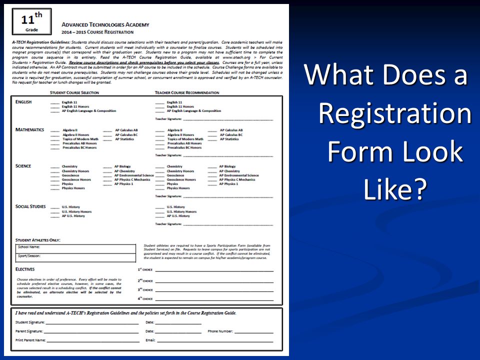 What Does a Registration Form Look Like