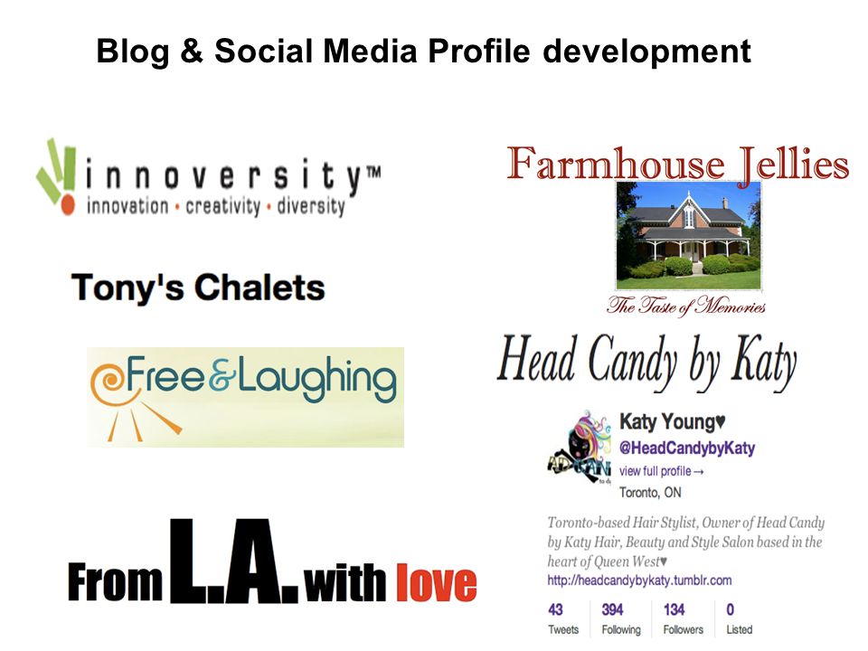 Blog & Social Media Profile development