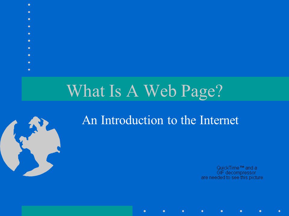 What Is A Web Page An Introduction to the Internet
