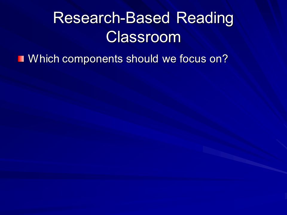 Research-Based Reading Classroom (Guthrie, 2002) Which factors affect FCAT reading scores