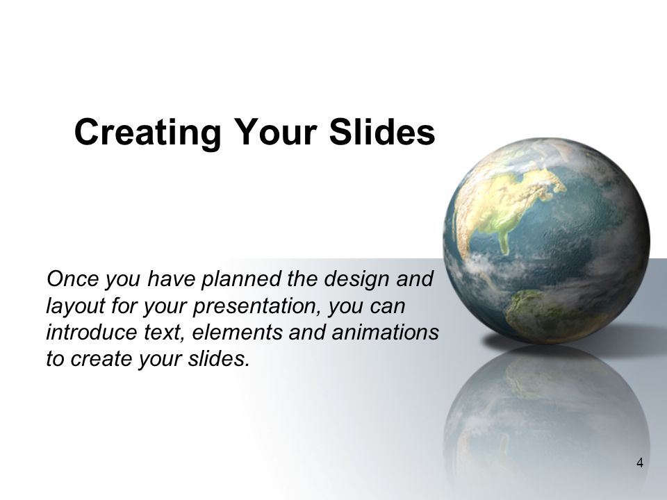 3 Step #2 Layout and Design Slides When you start PowerPoint you have 4 options: 1.AutoContent Wizard 2.Design Template 3.Blank presentation 4.Open an existing Presentation