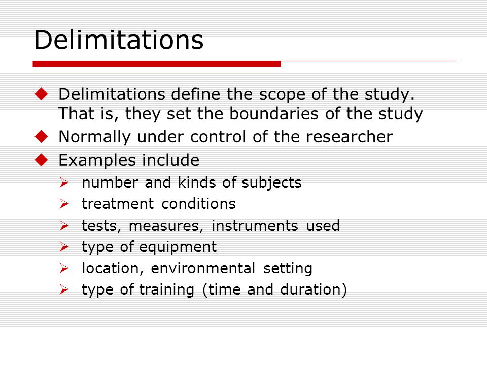 Limitations and delimitations in qualitative research
