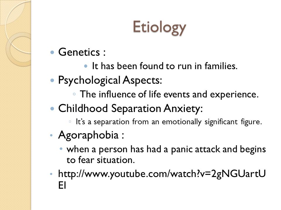 Etiology Genetics : It has been found to run in families.