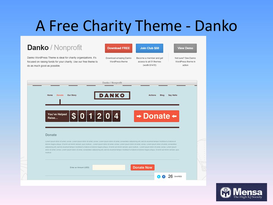 A Free Charity Theme - Danko