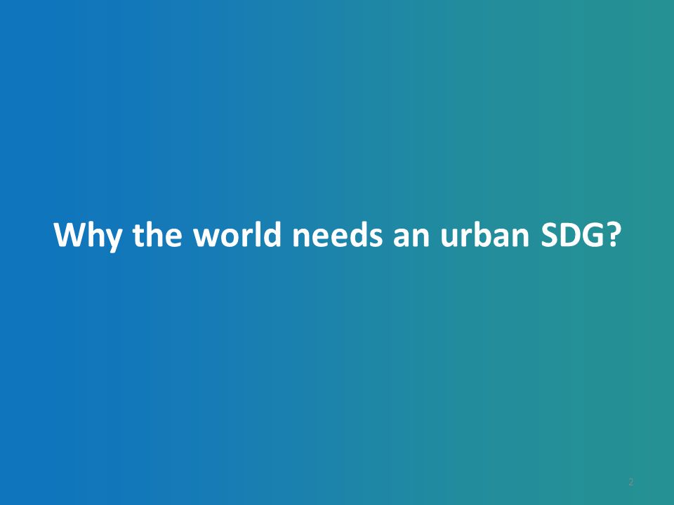 Why the world needs an urban SDG 2
