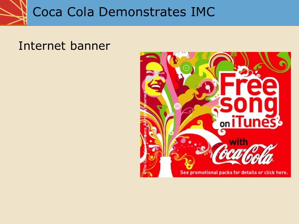 Coca Cola Demonstrates IMC Internet banner