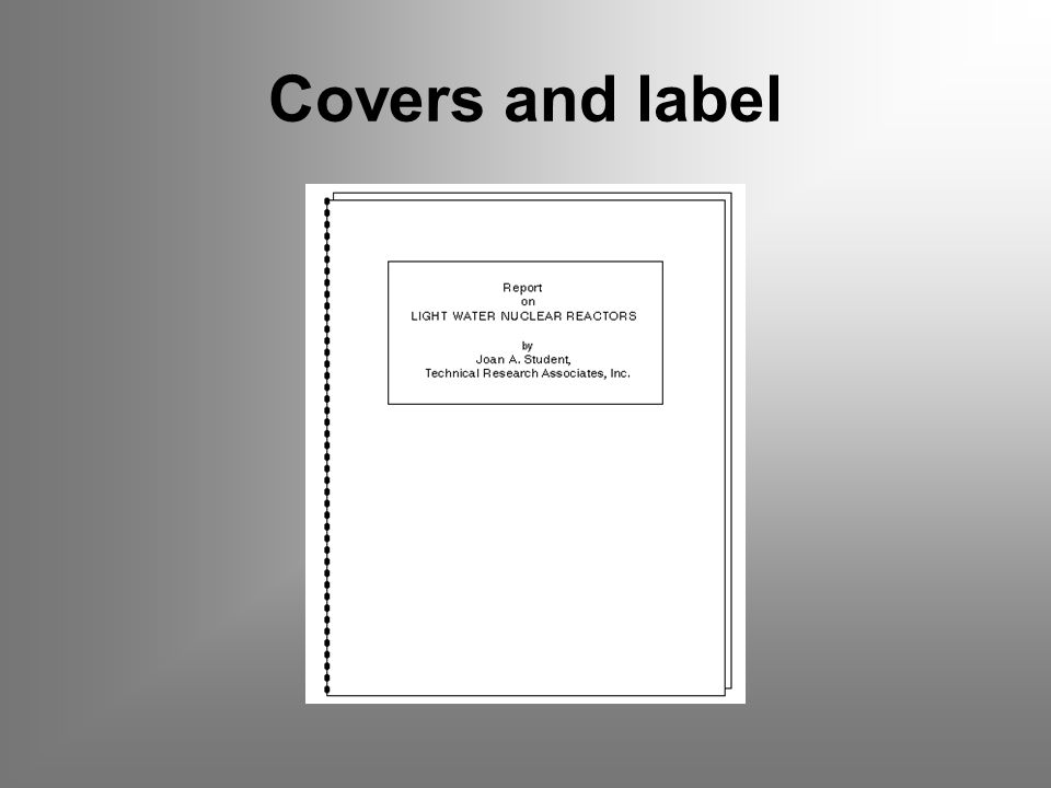 Covers and label