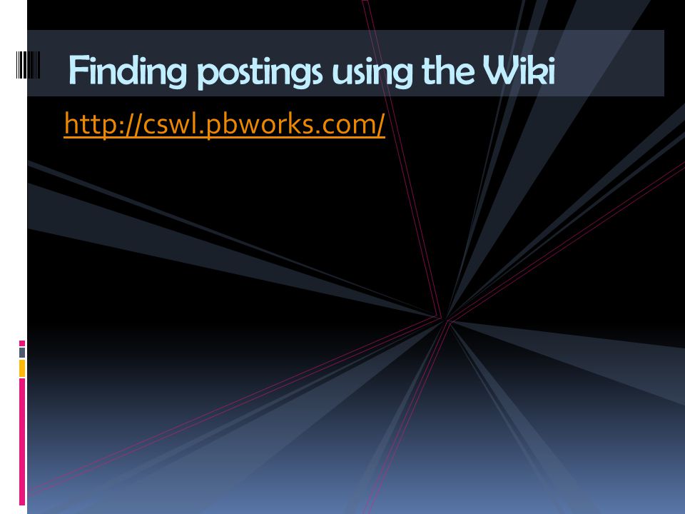 Finding postings using the Wiki