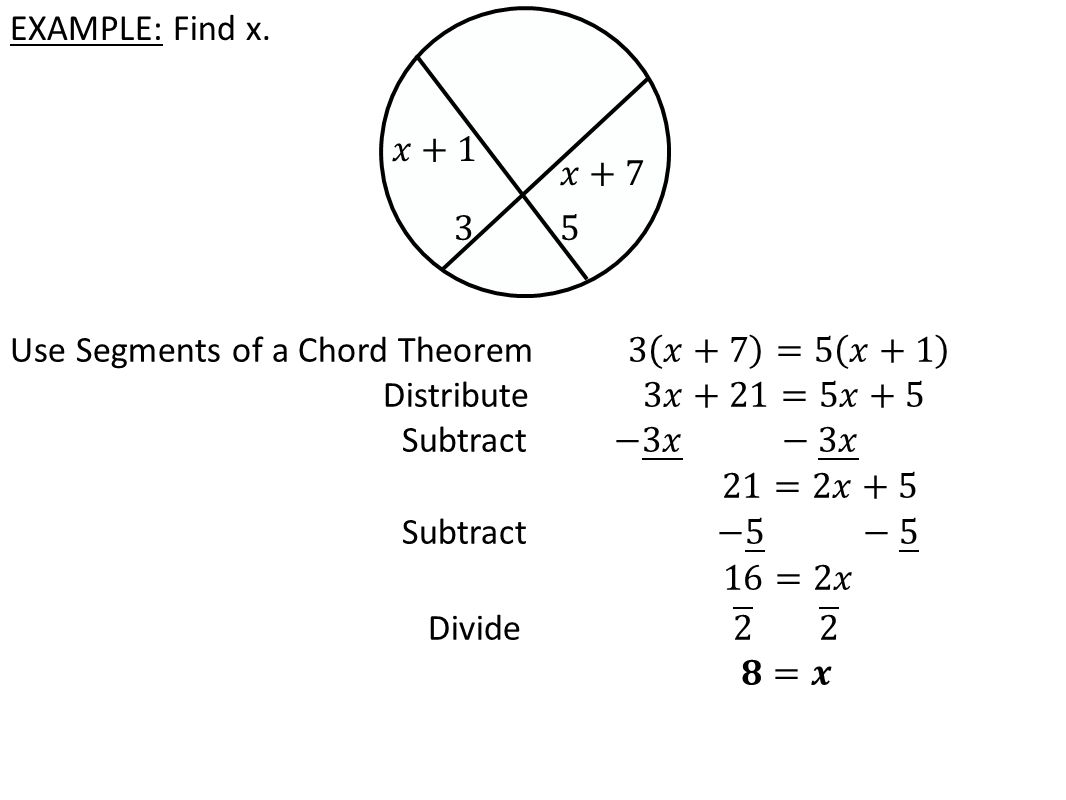 EXAMPLE: Find x.