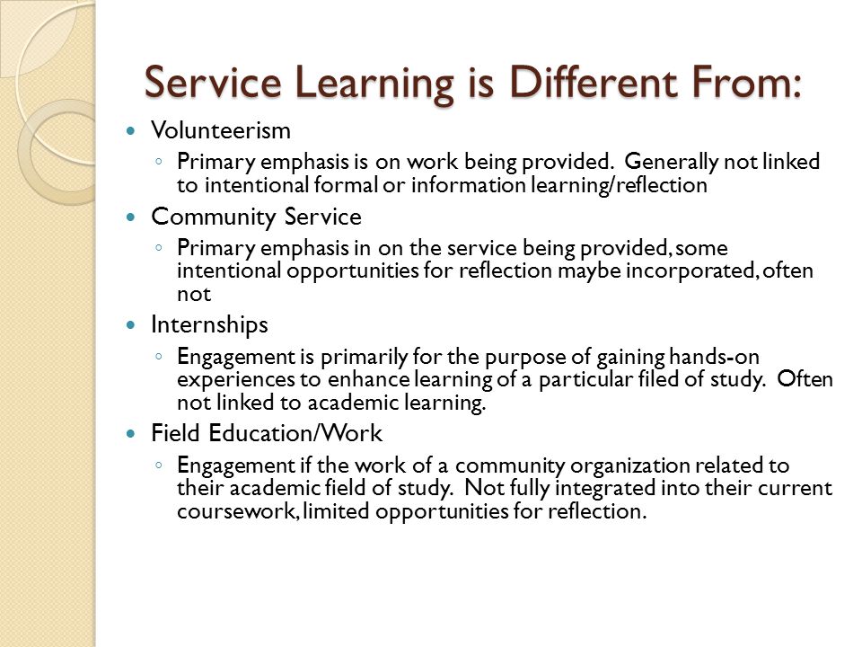 what is service learning