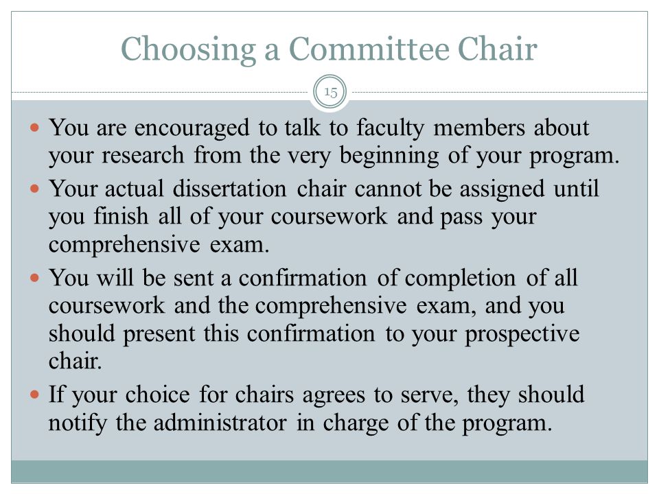Dissertation Advisory Committee