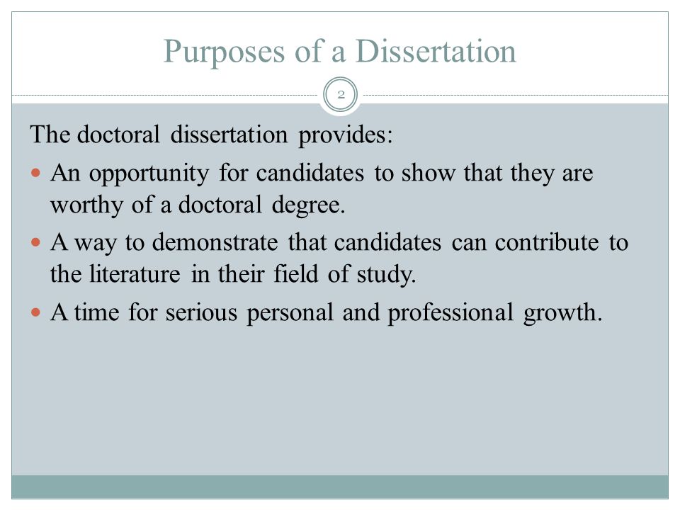 Phd dissertation presentations