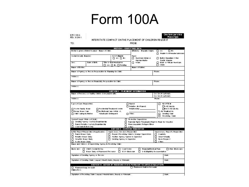 overview of icpc process what the guardian ad litem needs to know h icpc form 100a