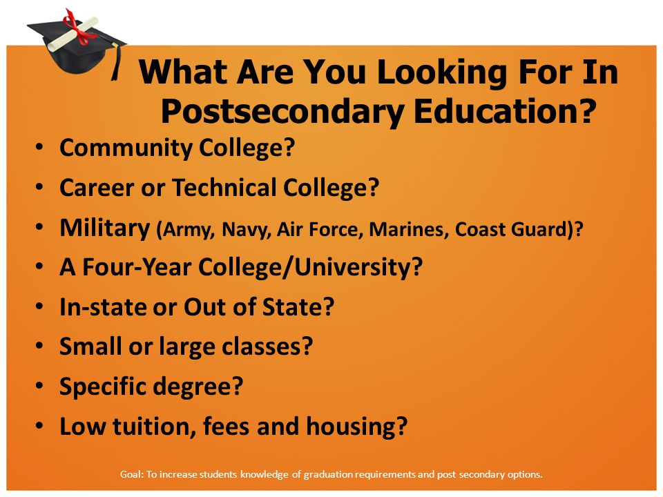 What is a post-secondary degree?