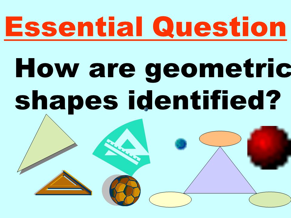 Essential Question How are geometric shapes identified