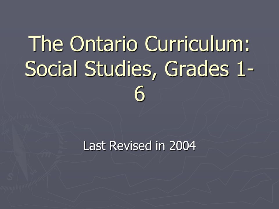 Ontario canada - level 4 essay - curriculum
