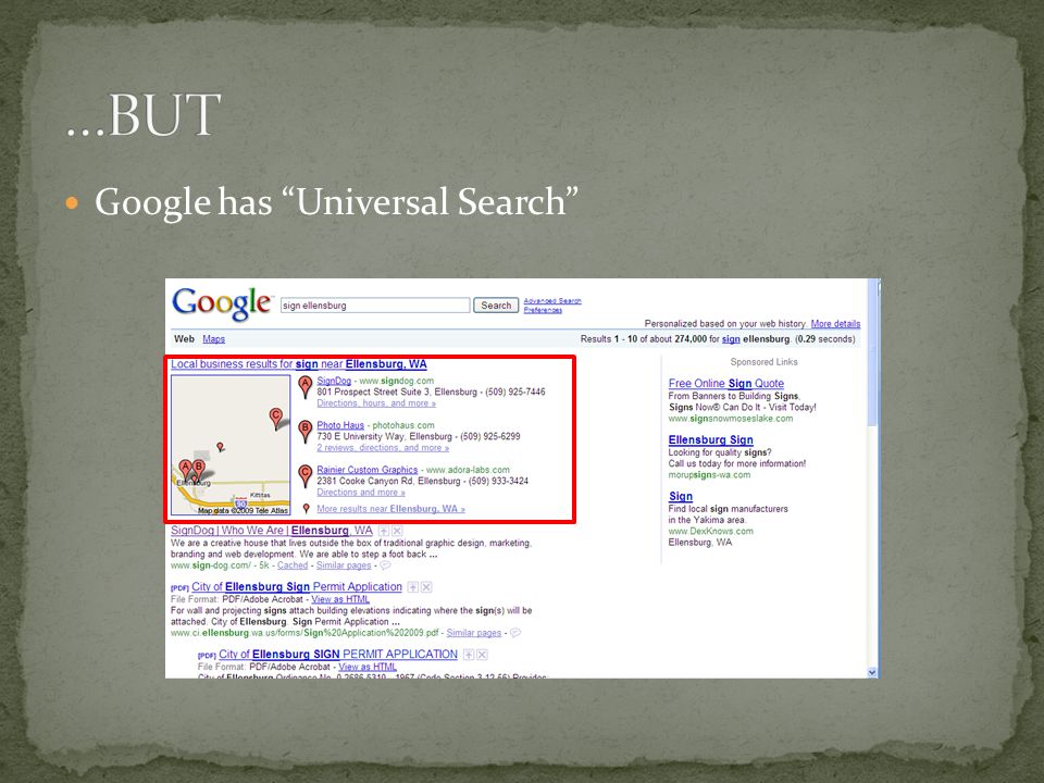 Google has Universal Search