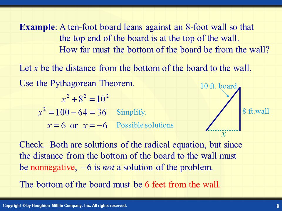 Radical Equation Word Problems Talkchannels Solving Radical Equations Digital Lesson Copyright By Houghton How To Solve Word Problems Involving Direct Variation