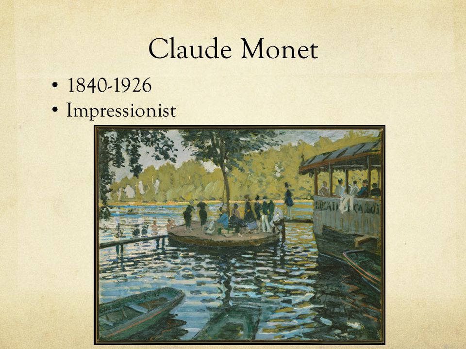 Claude Monet Impressionist