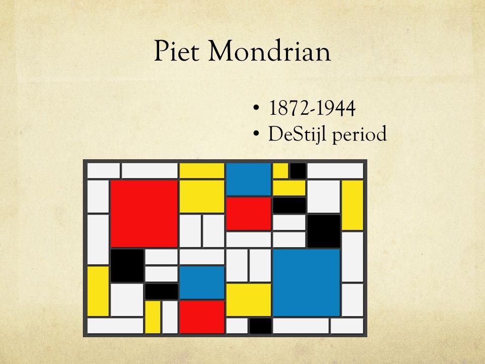 Piet Mondrian DeStijl period