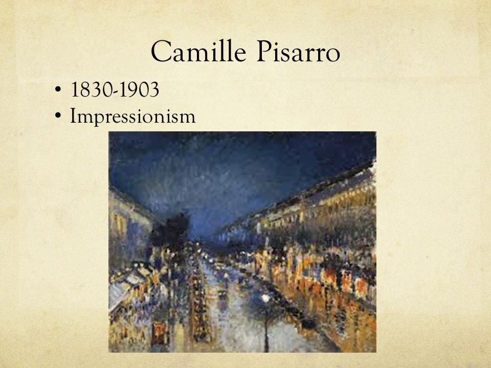 Camille Pisarro Impressionism