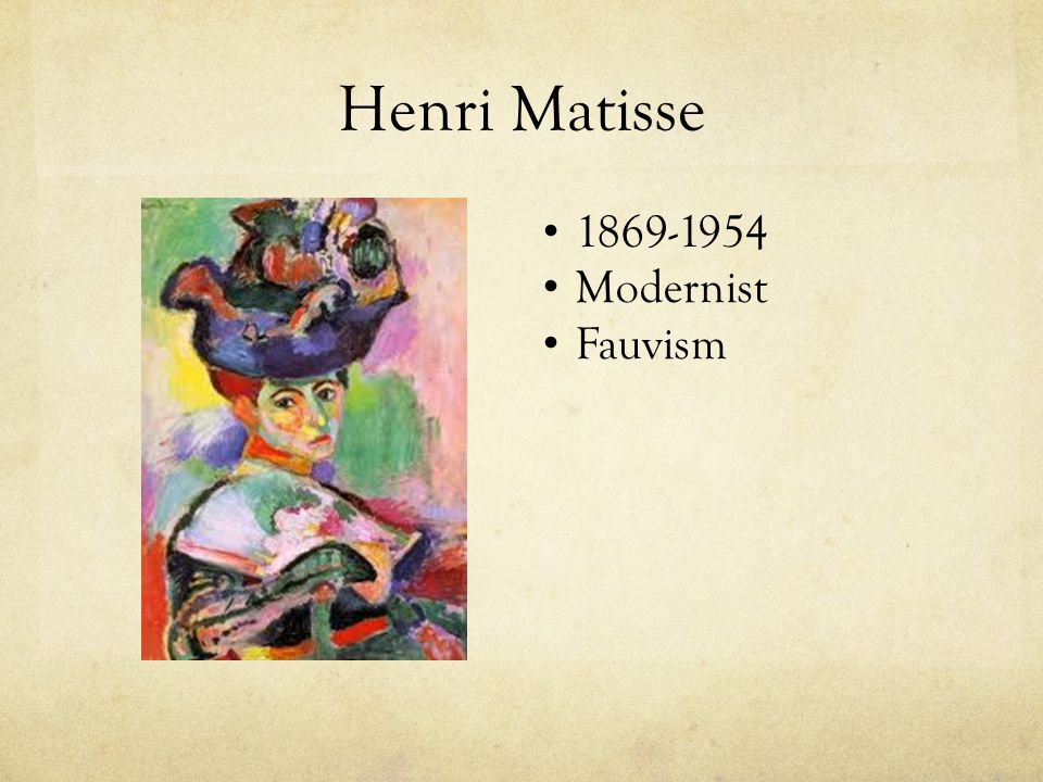 Henri Matisse Modernist Fauvism