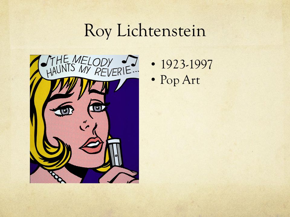 Roy Lichtenstein Pop Art