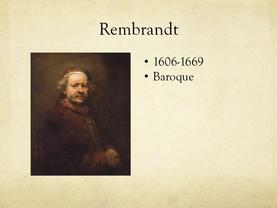 Rembrandt Baroque