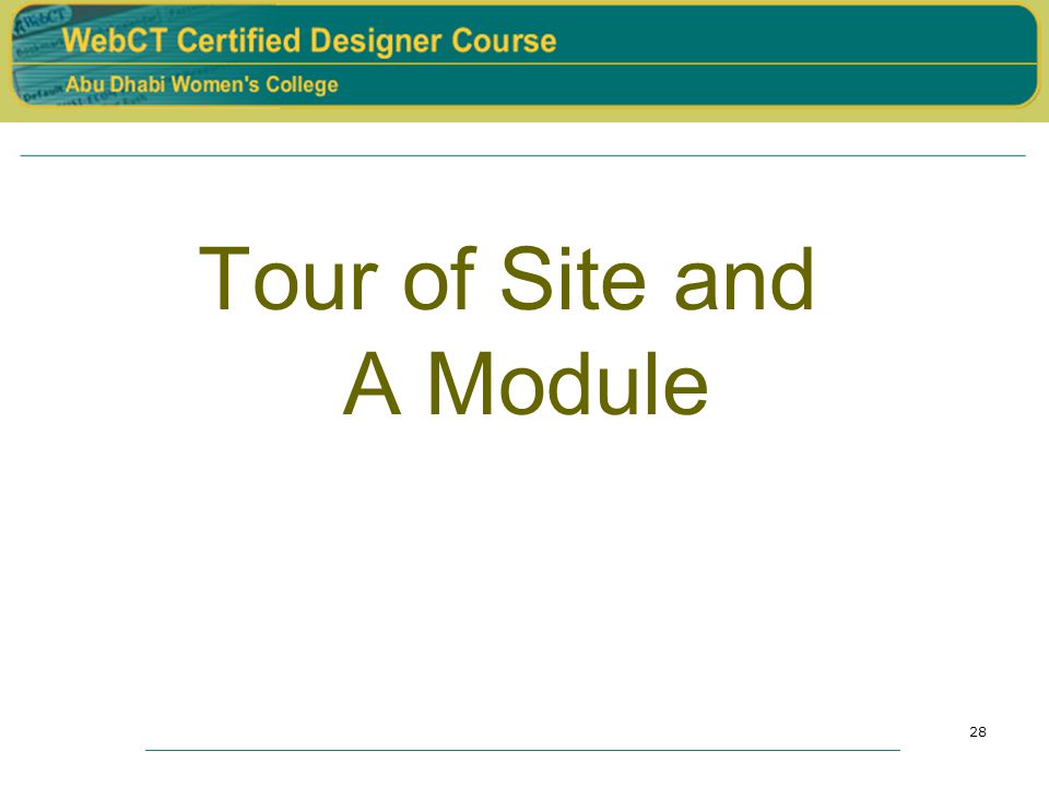 28 Tour of Site and A Module