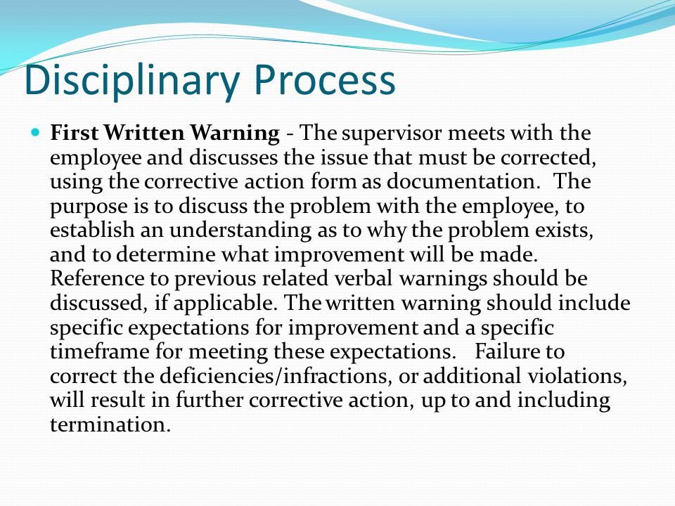 written verbal warning form