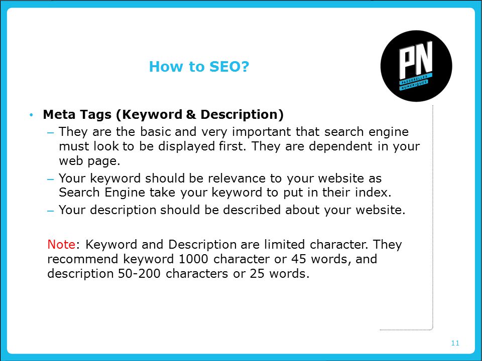 11 How to SEO.