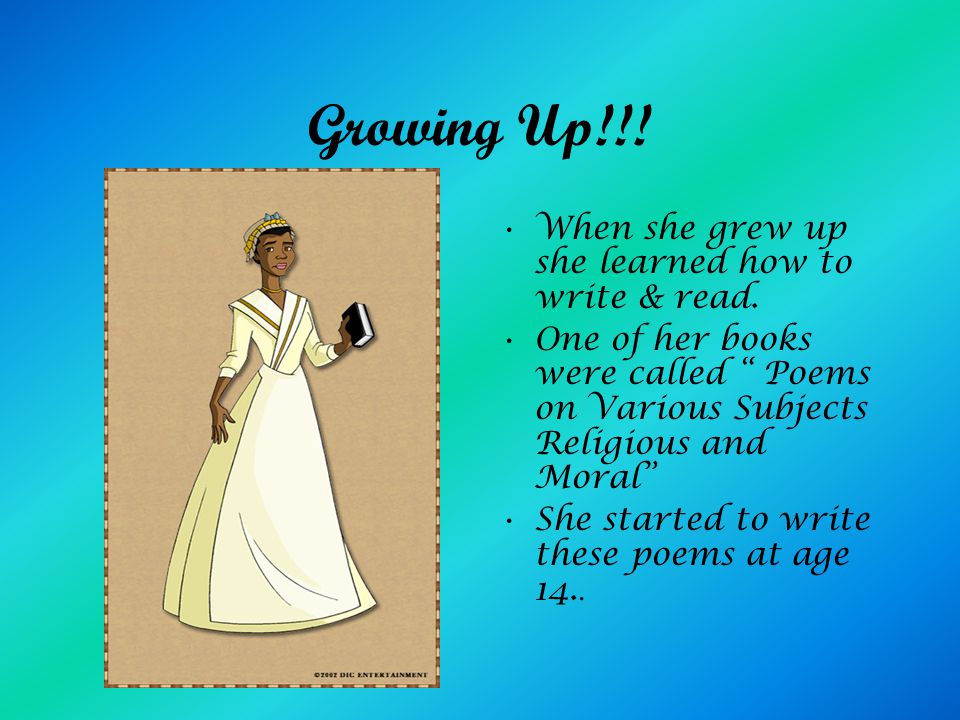 Phillis Wheatly Phillis Wheatly was kidnapped at age seven from her home Africa where she was born on Dec.