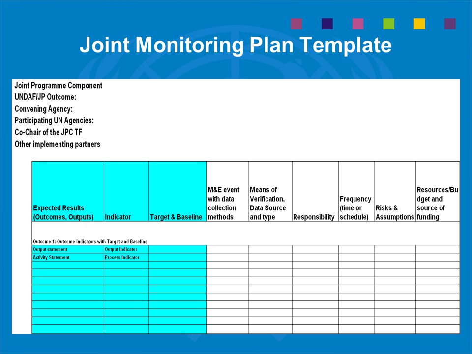 9 Joint Monitoring Plan Template