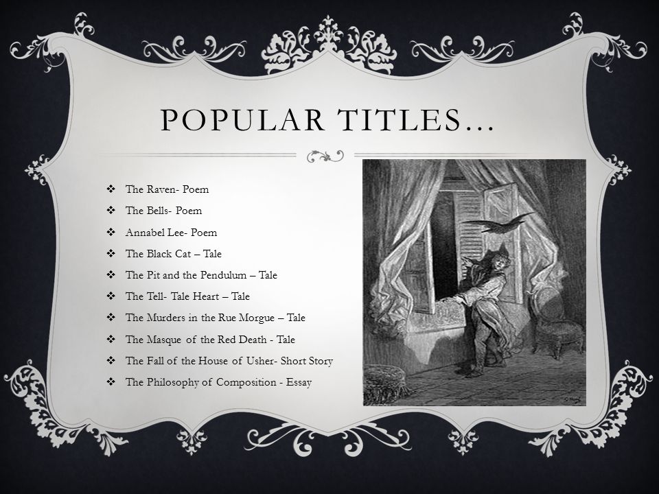 the black cat edgar allan poe analysis essay The black cat is a short story by american writer edgar allan poe it was first published in the august 19, 1843, edition of the saturday evening post it is a study of the psychology of guilt, often paired in analysis with poe's the tell-tale heart in both, a murderer carefully conceals his crime and believes himself unassailable, but. the black cat edgar allan poe analysis essay The black cat is a short story by american writer edgar allan poe it was first published in the august 19, 1843, edition of the saturday evening post it is a study of the psychology of guilt, often paired in analysis with poe's the tell-tale heart in both, a murderer carefully conceals his crime and believes himself unassailable, but.