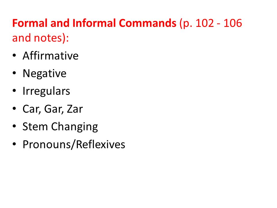 Formal and Informal Commands (p.