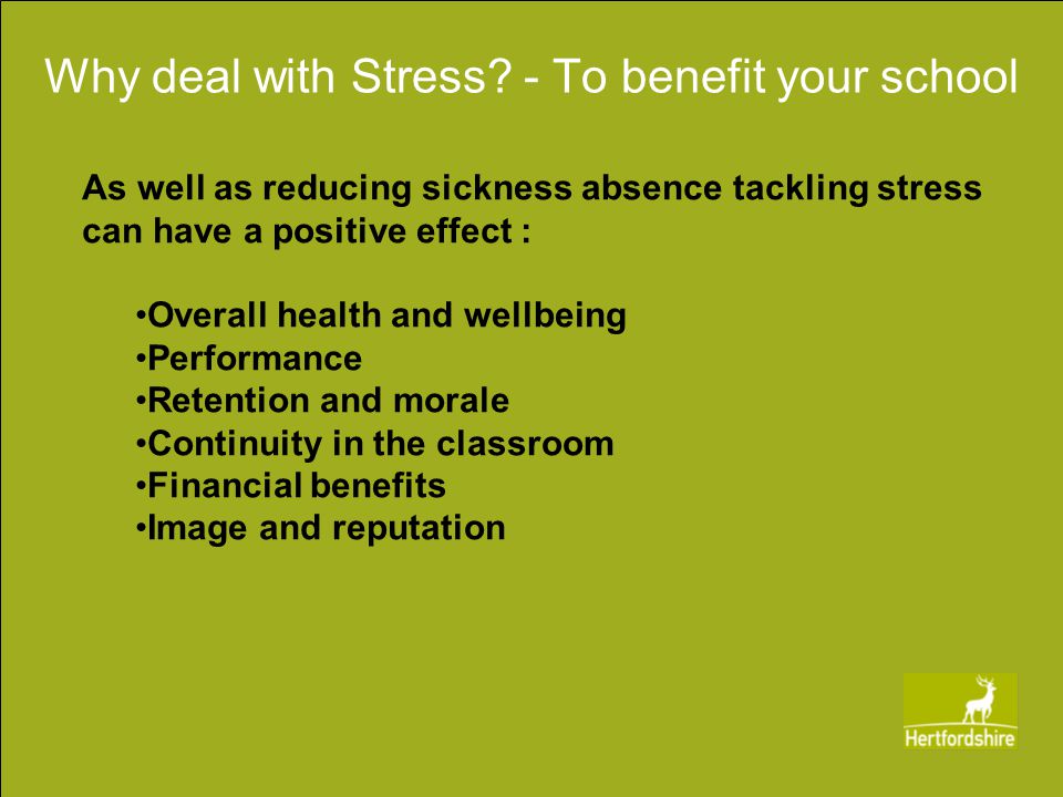 Why deal with Stress.