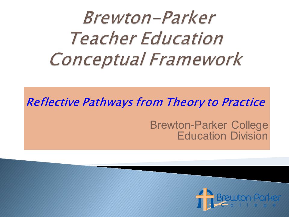 Reflective Pathways from Theory to Practice Brewton-Parker College Education Division