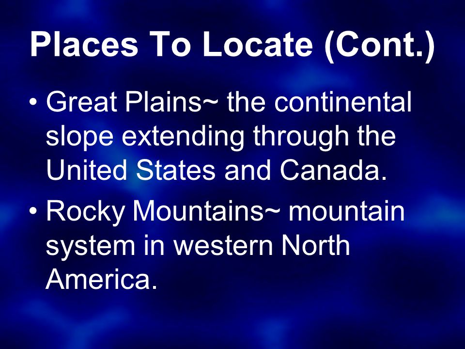 Places To Locate Appalachian Mountains~ curving west along the Atlantic Coastal Plain.